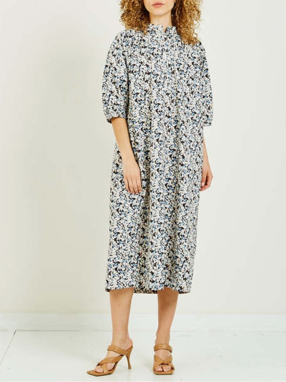 Closed X Tina Dragone Long Puff Sleeve Organic Cotton Dress Size XXS MSRP $310